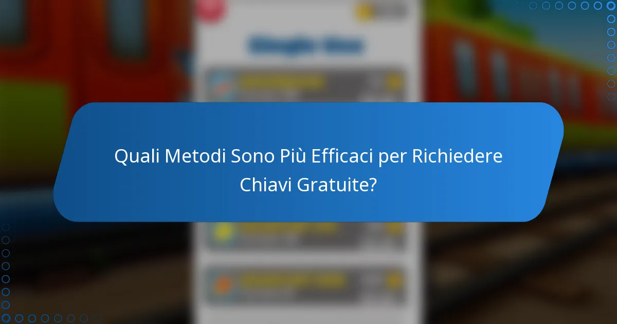 Quali Metodi Sono Più Efficaci per Richiedere Chiavi Gratuite?